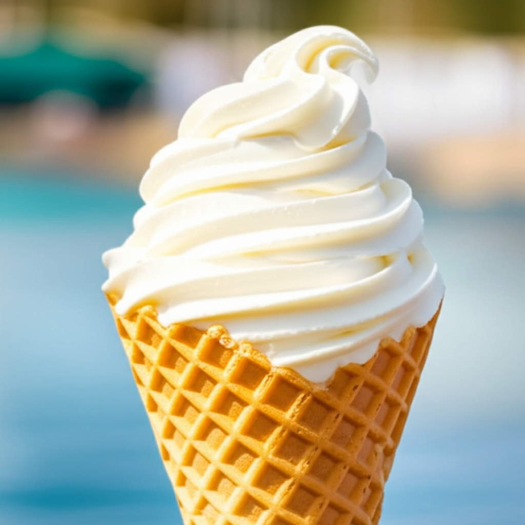 Handmade Vanilla Bean Swirl Cone